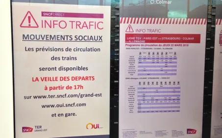 GRÈVE | Les prévisions de circulation des trains en Alsace ce jeudi...