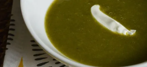 CREME DE CRESSON ET POIREAUX A LA CHANTILLY