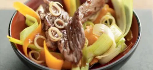 BILLES DE BOEUF ET TAGLIATELLES DE CAROTTE