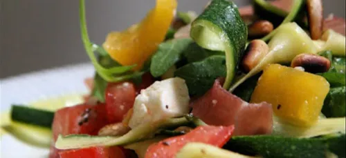 SALADE de courgette et jambon de bayonne