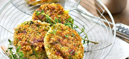 Galettes de quinoa aux brocolis et au jambon