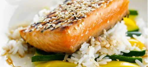 Pavés de saumon au miel et sésame