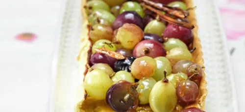 Tarte aux raisins caramélisés