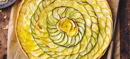 Tarte fleur courgettes et ricotta