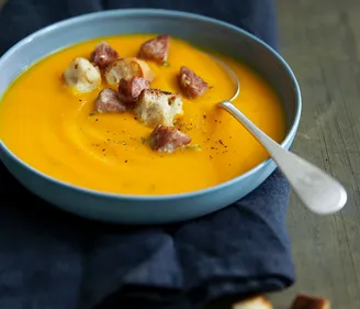 Velouté de potimarron et Morteau !