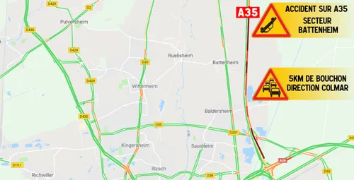 TRAFIC | Série noire sur l'A35 et l'A36 à Mulhouse