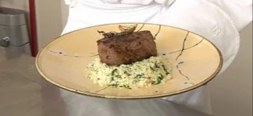 Pavé de boeuf, semoule fine de chou-fleur