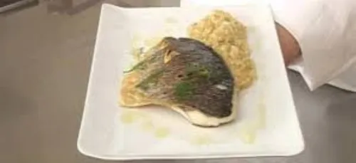 Daurade au citron, risotto de blé
