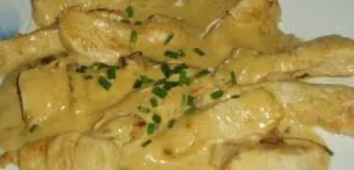 Emince de poulet à la moutarde