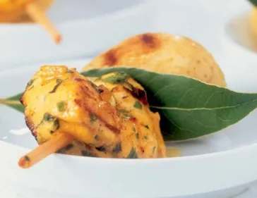 Brochette de lotte aux épices