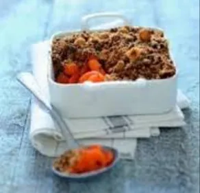 Crumble salé carottes-noisettes