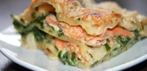 Lasagnes au saumon et aux épinards