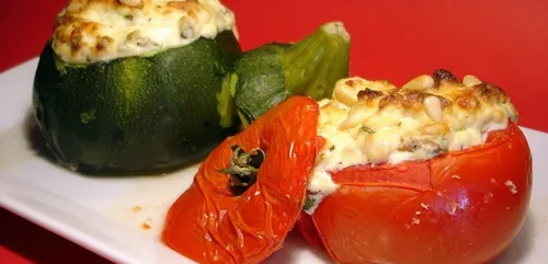 Légumes farcis aux coquillettes