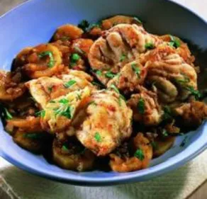 Lotte au xérès et pommes de terre