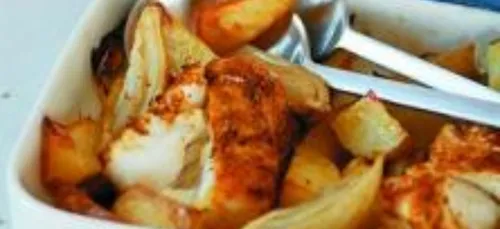 Dos de cabillaud et légumes rôtis