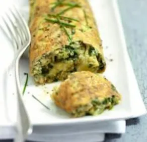 Omelette roulée au comté et aux fines herbes