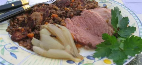 Petit salé aux lentilles rapide