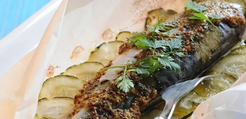 Papillote de maquereau à la tapenade