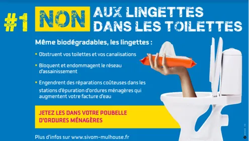 MULHOUSE | Lingettes jetées dans les toilettes : une source de...