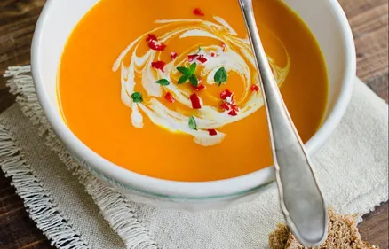 Soupe épicée panais et carottes