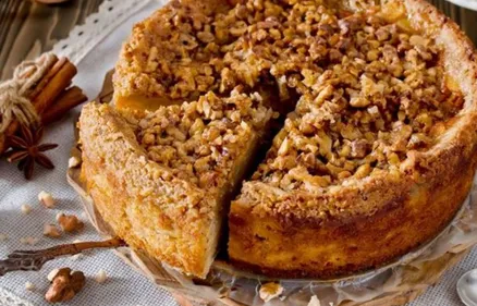 Cake aux pommes et aux noix