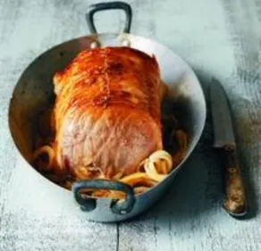 Rôti de porc à la confiture d’oignons