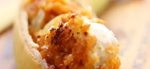 Bananes croustillantes aux Corn Flakes et ricotta