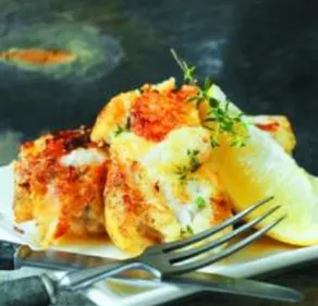 Lotte en panure de parmesan