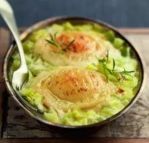 Fondue de poireaux au fromage de chèvre