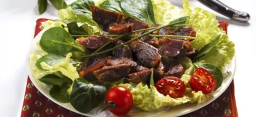 Salade de mâche aux gésiers confits