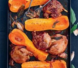 Canard confit et courge butternut