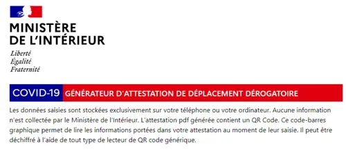 CORONAVIRUS | L’attestation dérogatoire désormais disponible sur...