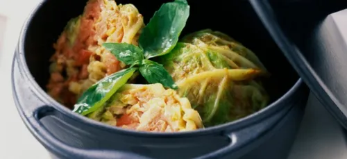 Chou farci au saumon