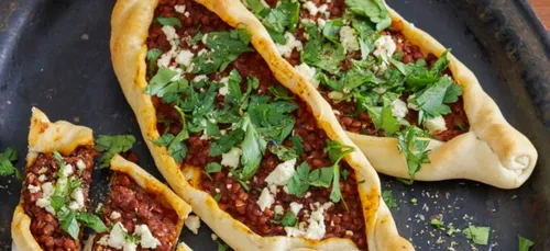 Pide aux lentilles (plat végétarien)