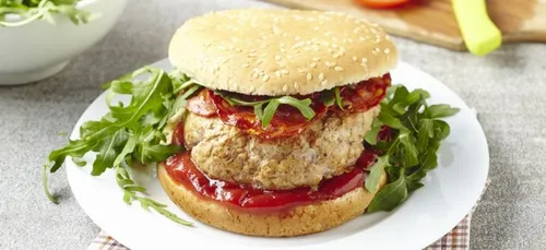 Burgers de veau au chorizo et la roquette