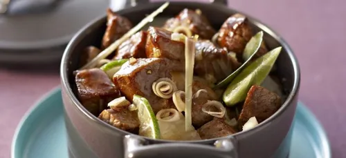 Sauté de veau à la citronnelle, façon tajine