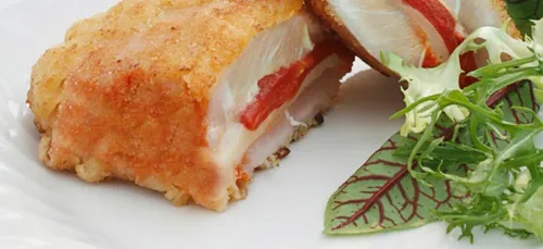 Cordon bleu de poisson au poivron