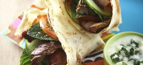 Pitas de boeuf à la menthe