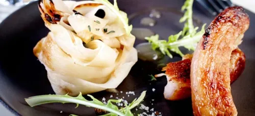 Poitrine grillée et choucroute de navet