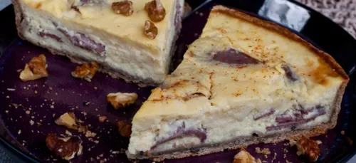 Tarte au céleri, canard et fromage de brebis