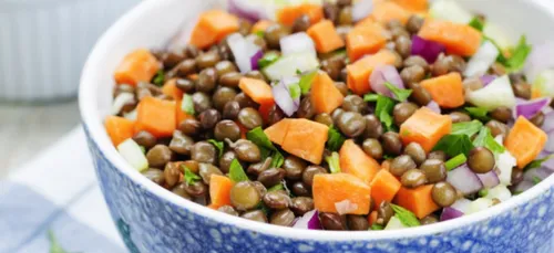 Salade tiède de lentille aux sardines