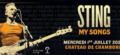 Événement : Sting en concert au château de Chambord l’été prochain !