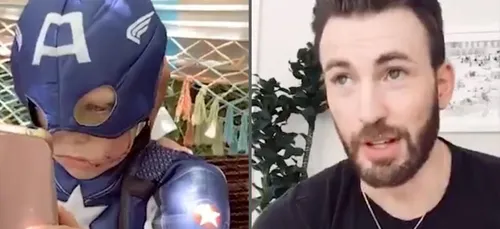 "Captain America" félicite ce petit garçon qui a sauvé sa sœur...