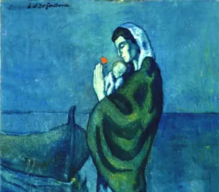 Une page de journal français retrouvé sous une toile de Picasso