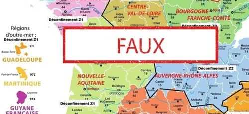 Fake news : une fausse carte montrant les étapes du déconfinement...
