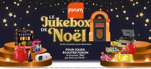 Jouez au Jukebox de Noël Forum et gagnez de magnifiques cadeaux !