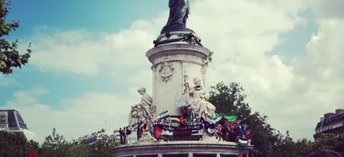 La #GAZAMANIF à République rassemble de plus en plus de monde