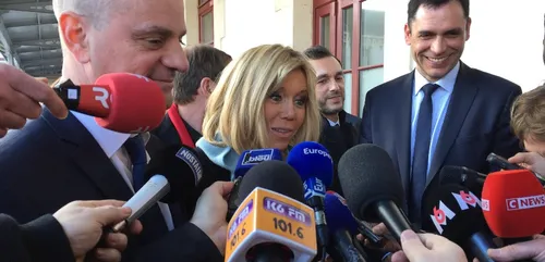 Brigitte Macron et Jean-Michel Blanquer en visite au lycée Carnot