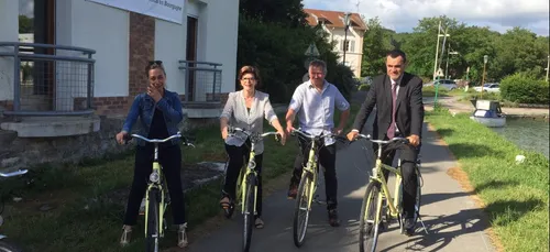 Inauguration d’une station de location de vélos à Plombières-lès-Dijon