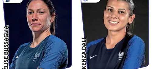 Deux joueuses du DFCO féminin dans l’album Panini de la Coupe du monde